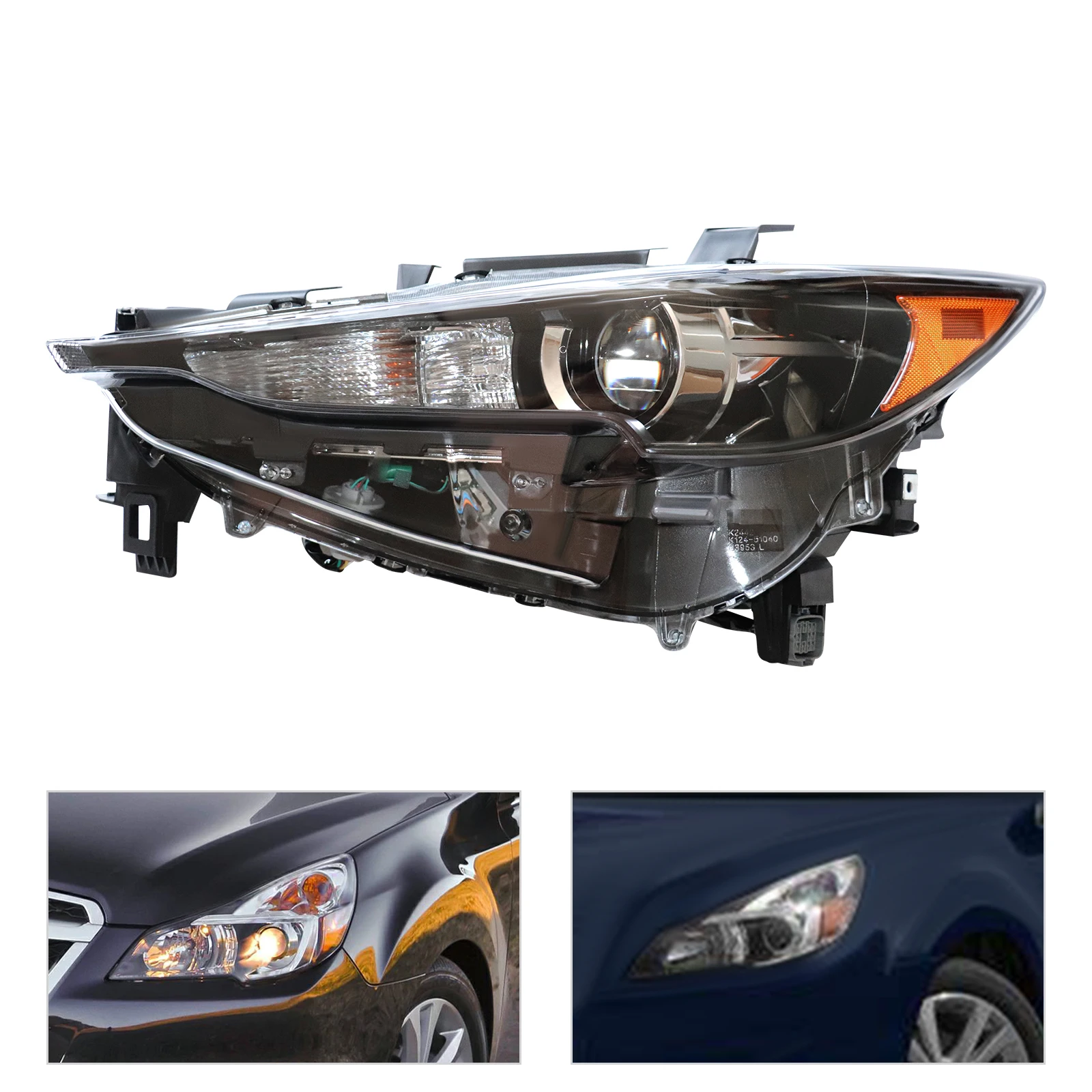 Black Projector Halogen Headlight Driver Side For 2010-2014 Subaru Legacy 10-14 Outback for 2016 2017 subaru crosstrek headlight halogen left driver side headlamp