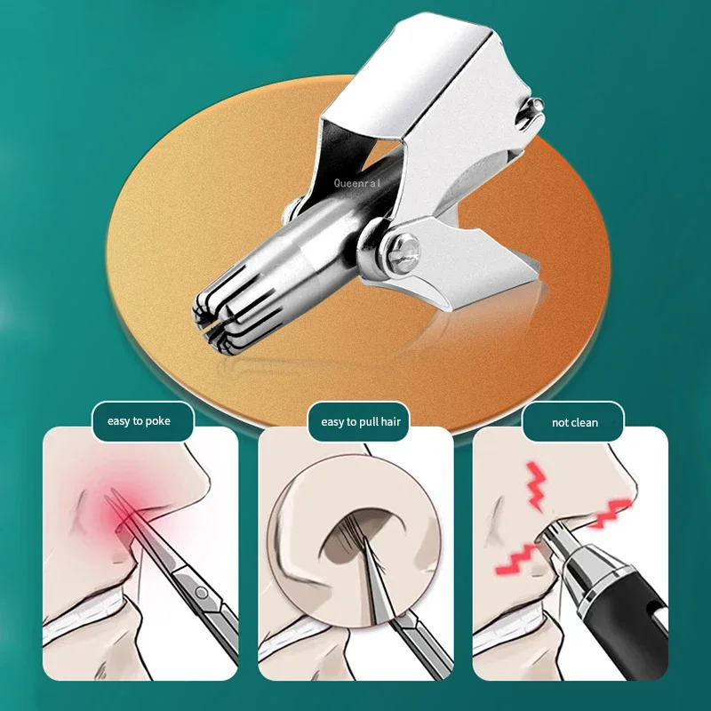 Nose Hair Trimmer for Men Stainless Steel Manual