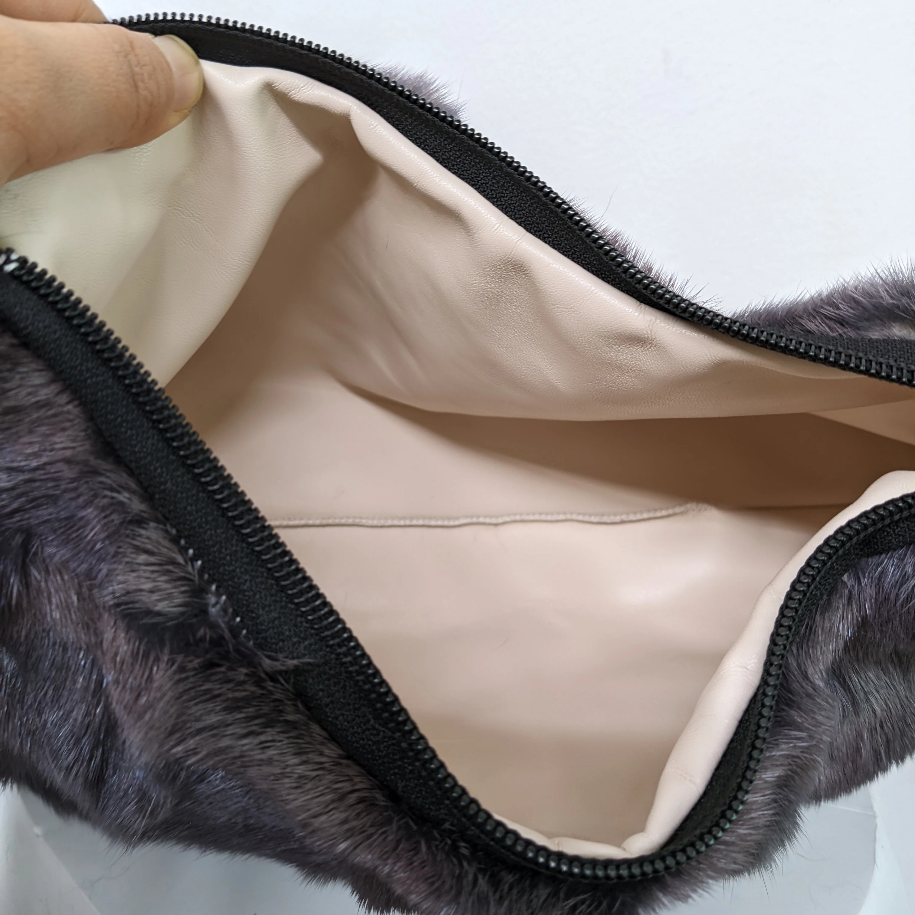 mink fur bag