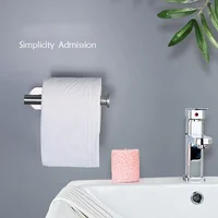 Stainless Steel Paper Towel Holder Adhesive Toilet Roll Paper Holder No Hole Punch Kitchen Bathroom Toilet Lengthen Storage Rack 2