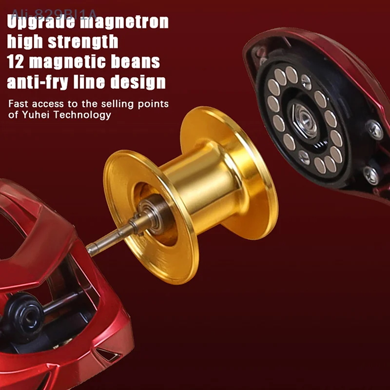 

Кастинговое удилище для борьбы с черной дорогой Ya, Рыболовная катушка с магнитным двойным тормозом, каплевидное колесо, противозрительное дальнее забрасывание