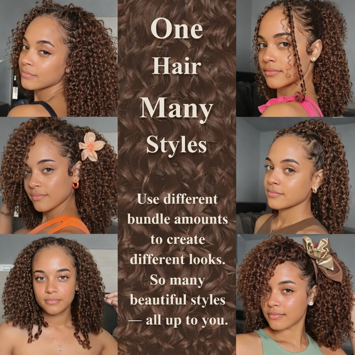 Color Brown Burmese Water Wave Braiding Hair Knotless Pre-Separated Deep Curly Feather Crochet Human Hair Extensions Invisible 6