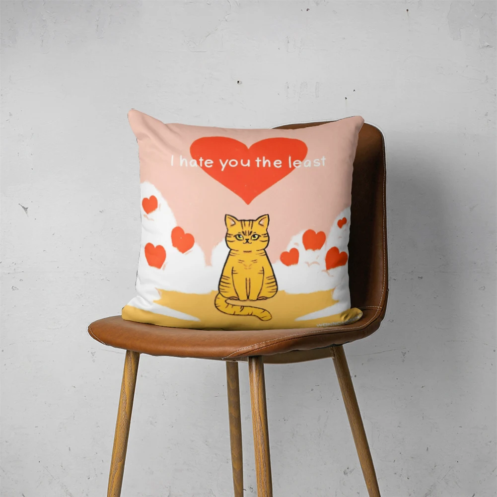 

CUTE CAT PILLOW 124 Customizable Bedroom Bed Sofa Hotel Car Lumbar Pillow Fashion Decorative Cover