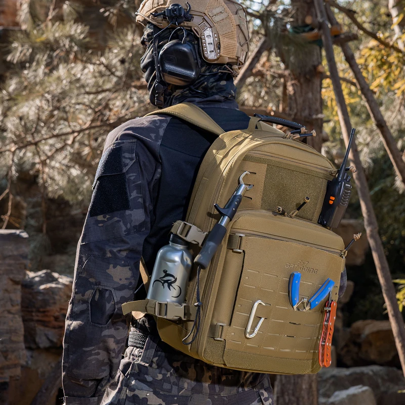 Outdoor Climbing Backpack Camping Tactical Shoulder Bag Large Capacity Travelling Daypack Multifunctional Sports Hiking Rucksack