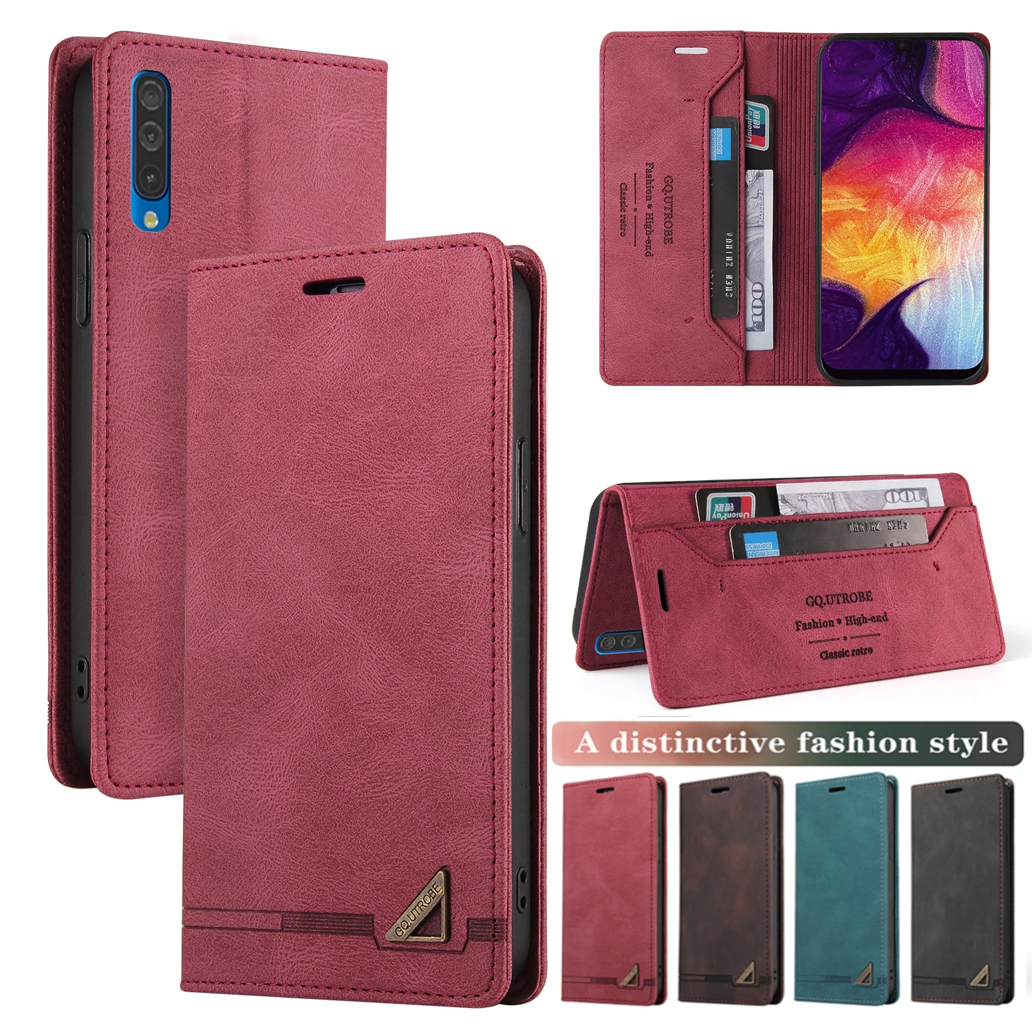 Чехол-книжка для Samsung Galaxy A70 A50 A30 A20 A10 E A40 S A10S A20S A50S A5 A6 A7 A8 J6 J8 2018 кожаный | Мобильные