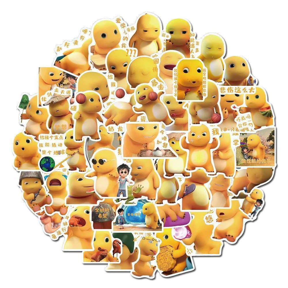 

10/30/50PCS Cute Cartoon Yellow Milk Dragon Graffiti Waterproof Sticker Creative Trend Personality DecorativeSkateboardWholesale