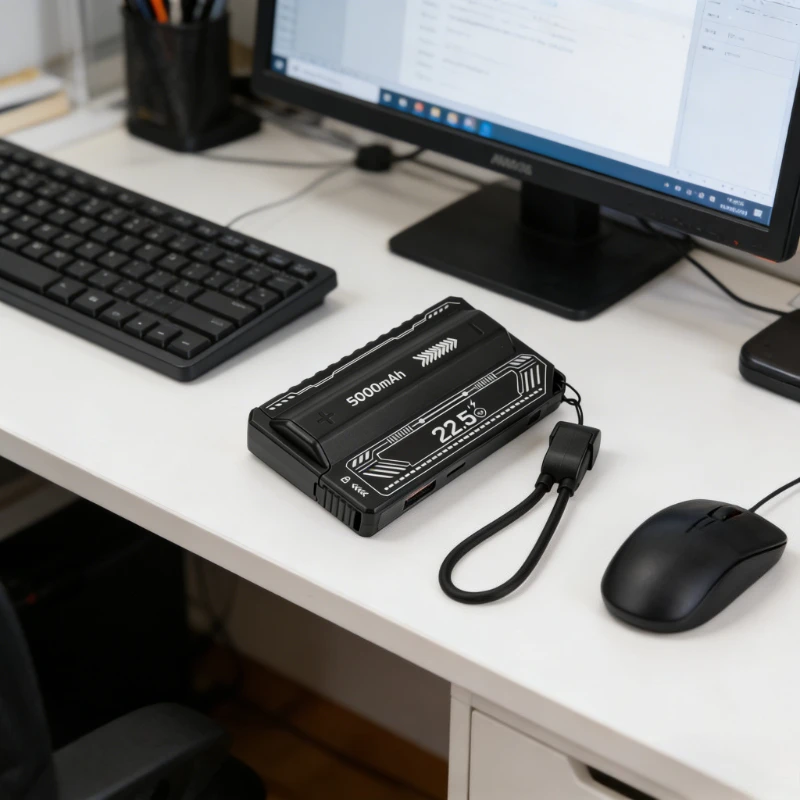 1개 21700 배터리 메카 스타일 DIY 파워 뱅크 케이스 휴대용 분리형 고속 충전 배터리 충전 저장 박스 배터리 미포함