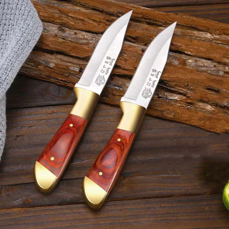 Kitchen Knife Wooden Handle Meat Cleaver Stainless Steel
