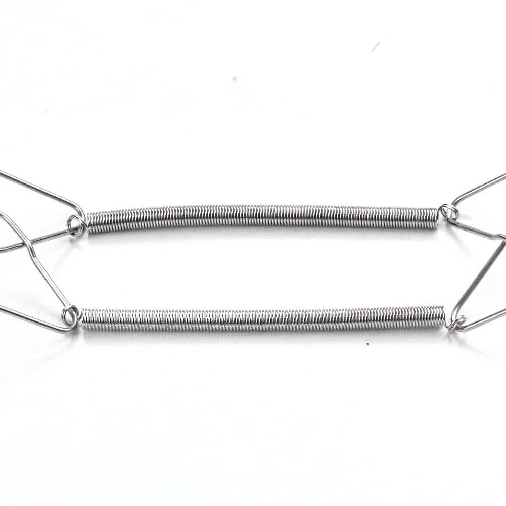 2PCS 8 Inch Plates Hanger Wall Display Holder W Type Dish Holder Stainless Steel Spring Invisible Hook Rack Home Decor Crafts plate hangers