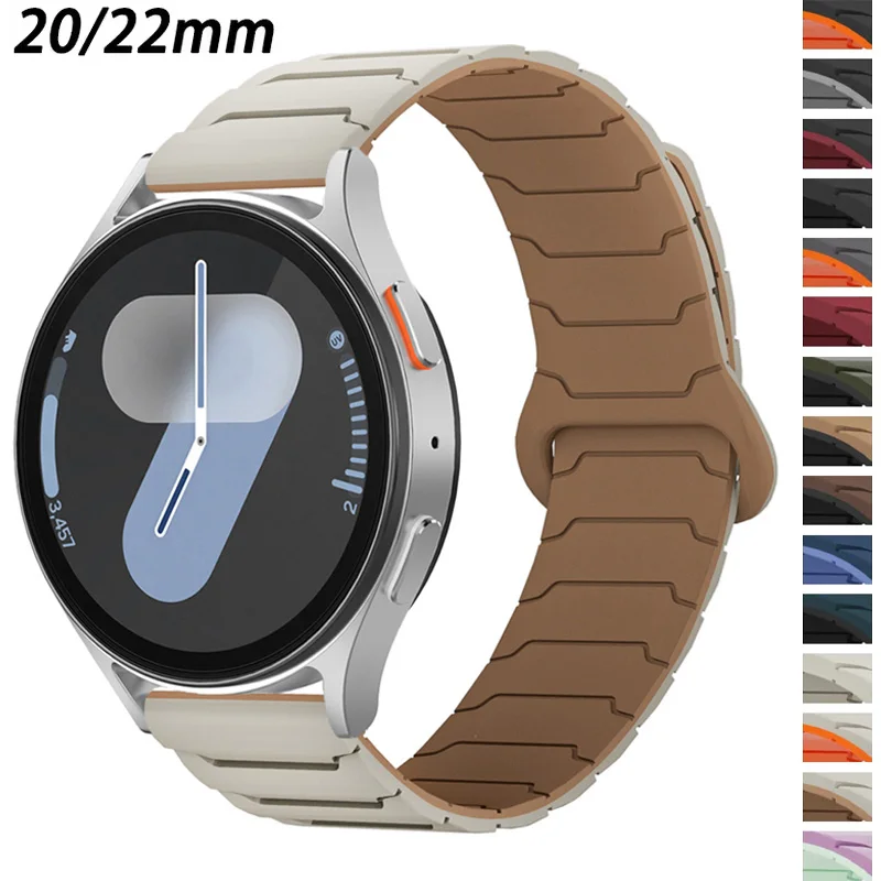 Sleek Magnetic Loop Band with Silicone Strap - 22mm/20mm
