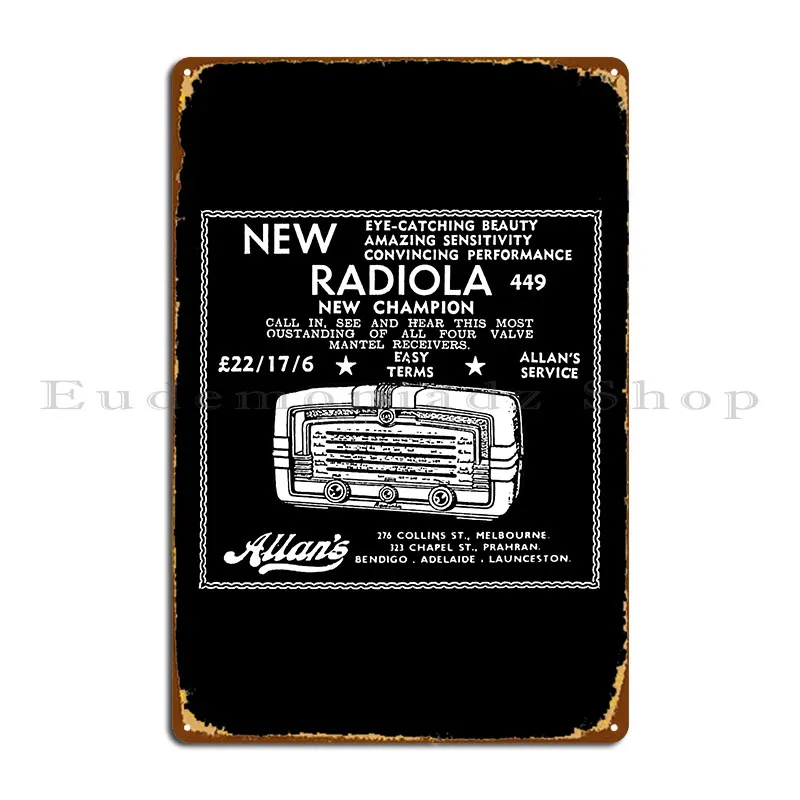 

Радиола 449, рекламный металлический плакат, кухонный дизайн, Настенная роспись, Клубная Настенная роспись, оловянный плакат