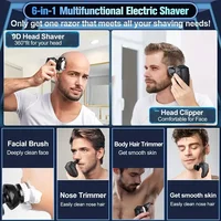 9D Floating Electric Shavers for Men Bald Head IPX7 Waterproof Electric Razor Wet/Dry Shaving with Grooming Kit with LED Display 2