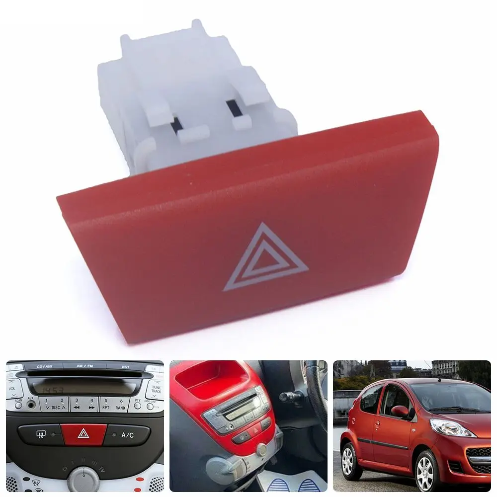 For Peugeot 107 Emergency Lamp Switch Emergency Hazard Flasher Warning