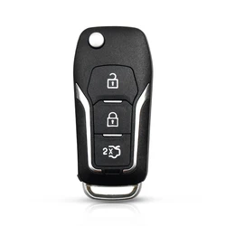 Enhanced 3 - Button Flip Folding Remote Key Fob Shell - Smart Key Case - Modified Key