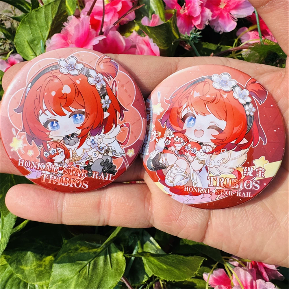 58mm Honkai: Star Rail Tingyun Mydei Aventurine Tribios Anime Game Cosplay COSTUME Badge Pin SPTE Tinplate Brooch Prop Xmas Gift