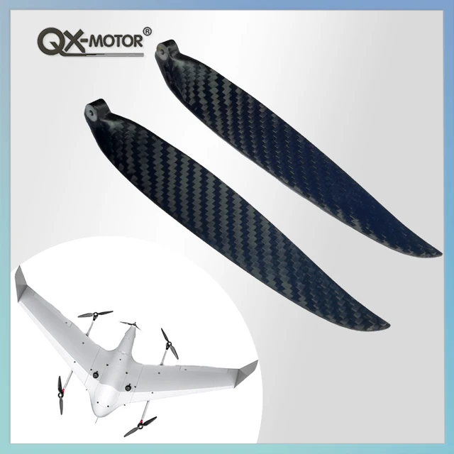 Carbon Fiber Folding Propeller QX-MOTOR 9.5x5,10x6,11x6,11x8,12x6,13x8, 2pcs Leaf RC Model for RC Airplane Props Fixed Wing Mode 3