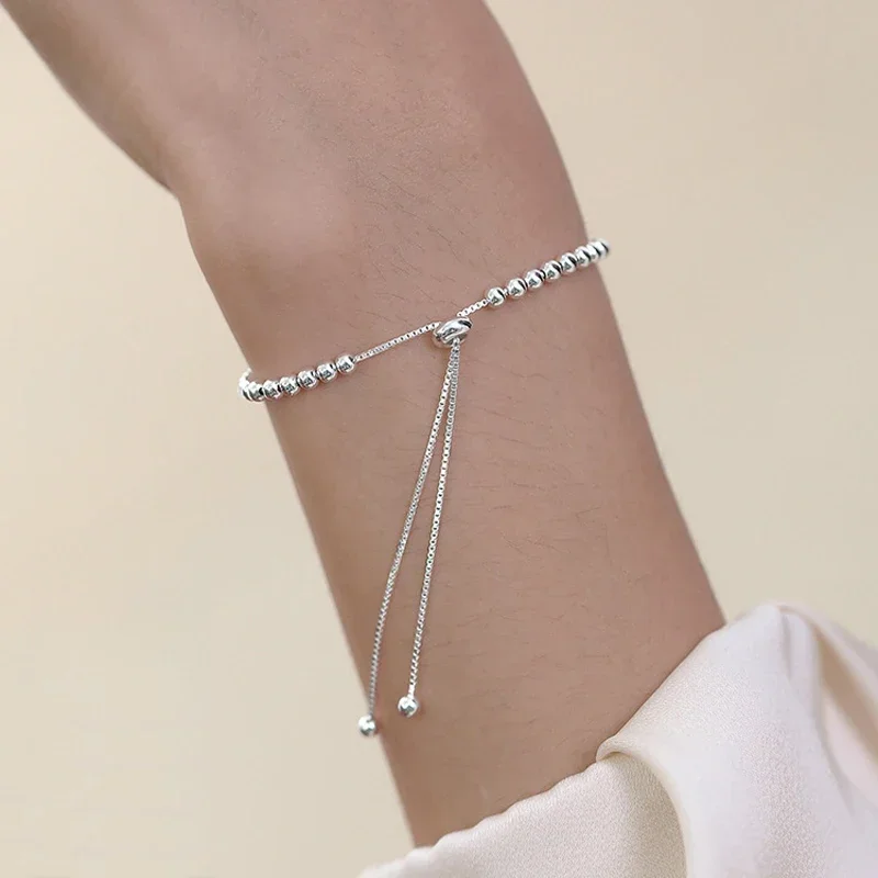 925 Sterling Silver Beautiful Bead Bracelets For Women