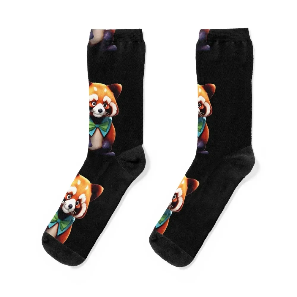 

Cute Red Panda with a Fly Socks gifts moving stockings Socks For Women Men's