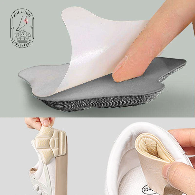 Heel Stickers Protectors Pain Relief Anti-wear Feet Shoe Pads Sneaker Insoles Patches Adjust Size High Heel Cushion Inserts 4pcs