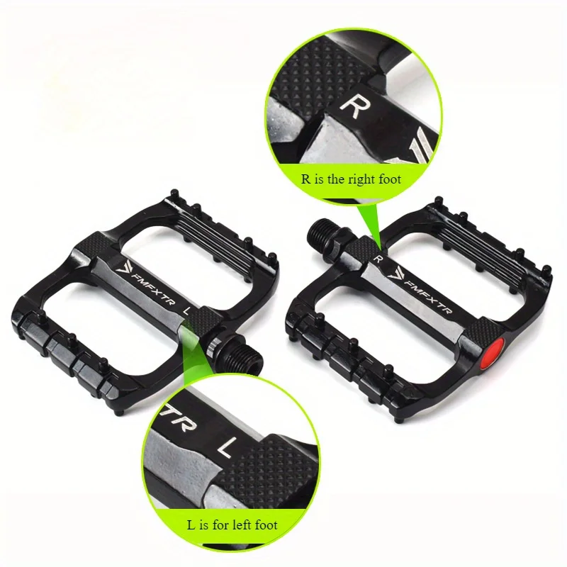 Outdoor Riding Mountain Bike Pedal Double DU Bearing Pedal Non-slip Widened Large Aluminum Alloy Pedal, Bicycle Accessories