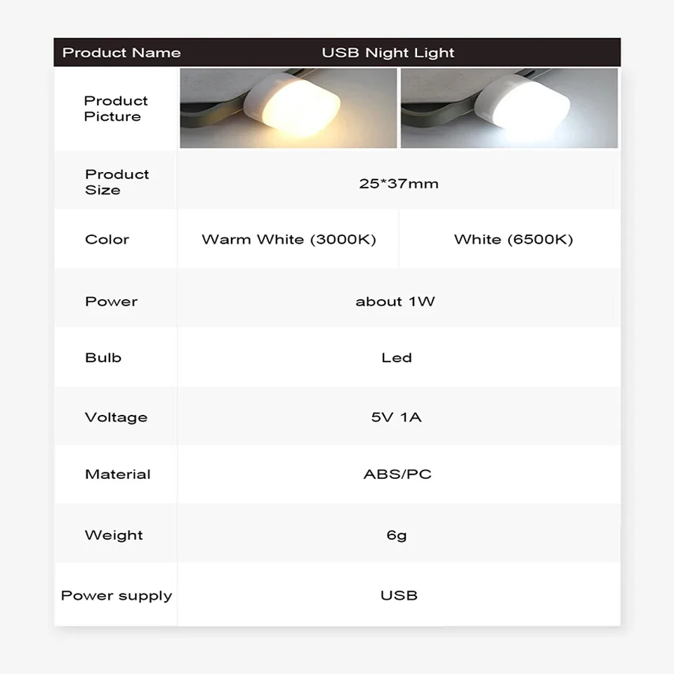 LED Desk Lamp 1pc USB DC 5V Flexo Reading Light Adjustable Portable Bedside