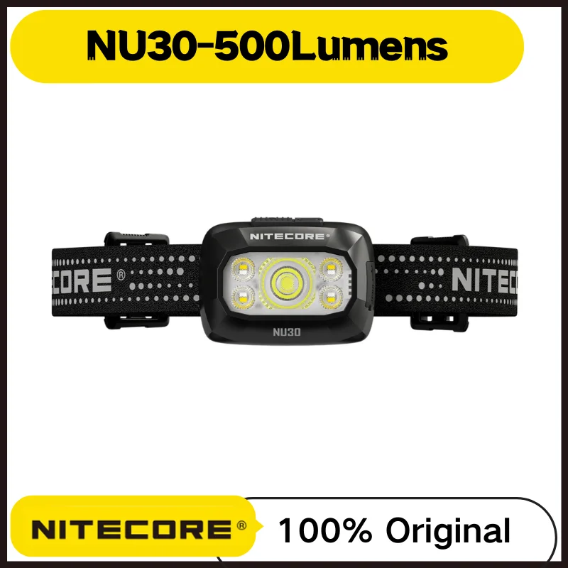 Аккумуляторная лёгкая фара Nitecore NU30, 500 лм, 4 ядра