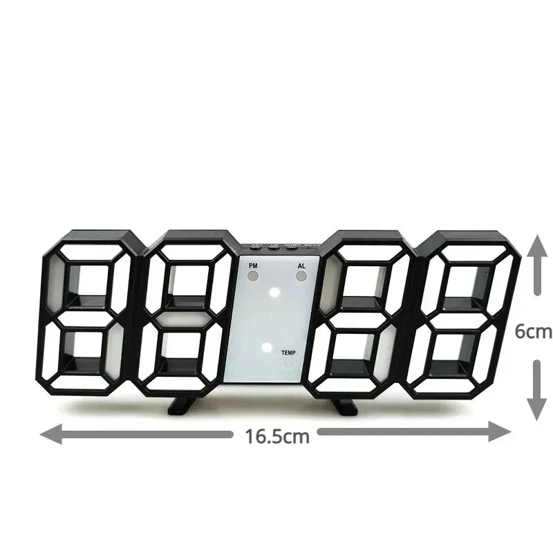 3D Clock Wall LED Digital Clock Multifunctional Creativity Room Home Decoration Decor Clocks Garden led digital clock 3d number wall clock 3d wall clock