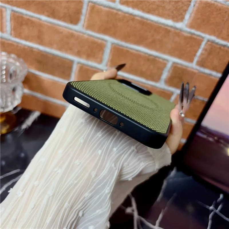 Luxury Carbon Fiber Pattern PU Leather + TPU Anti-Fall Wireless Charging Cover by ELVEV