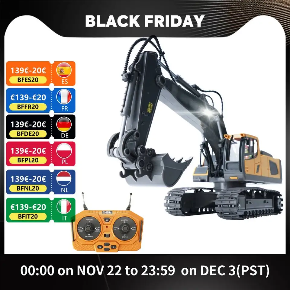 RC Excavator 1/50 Engineering ラジコン RC Excavator 1/50 Engineering ラジコン Hitachi ZX870 Excavator