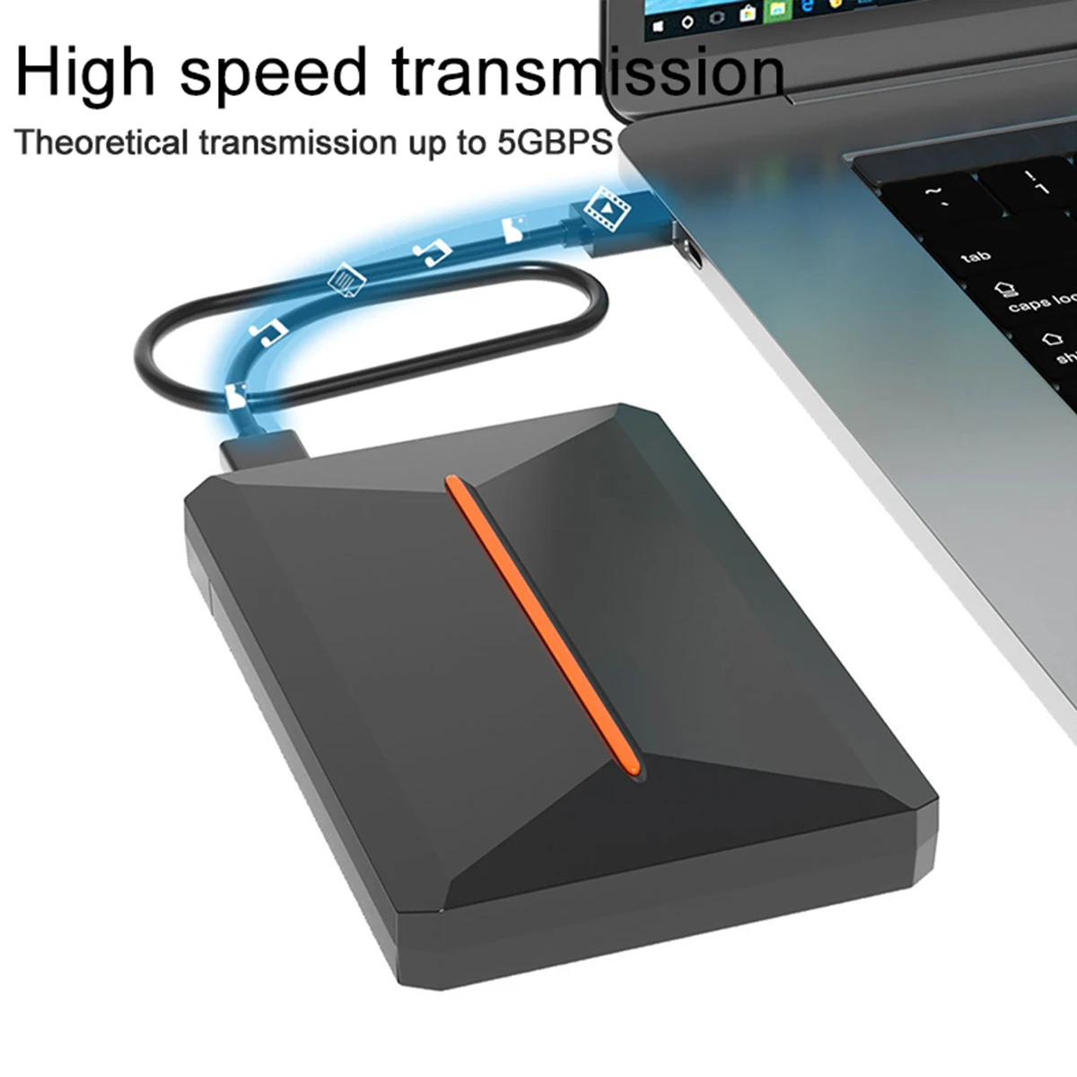 UTHAI 고속 5GBbps 휴대용 USB3.0 SATA 외장 하드 드라이브 박스(2.5인치 노트북 하드 드라이브용)