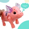 Pink Color Funny Electronic Toys Cute Electric Walking Pig Toy with Light Musical Kids Children Birthday Gift Toys Robot Dog Top 3