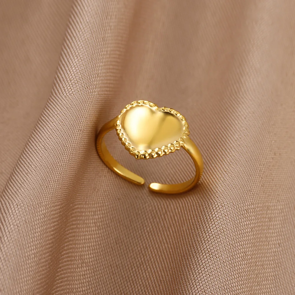 Zircon Heart Bow Knot Rings for Women