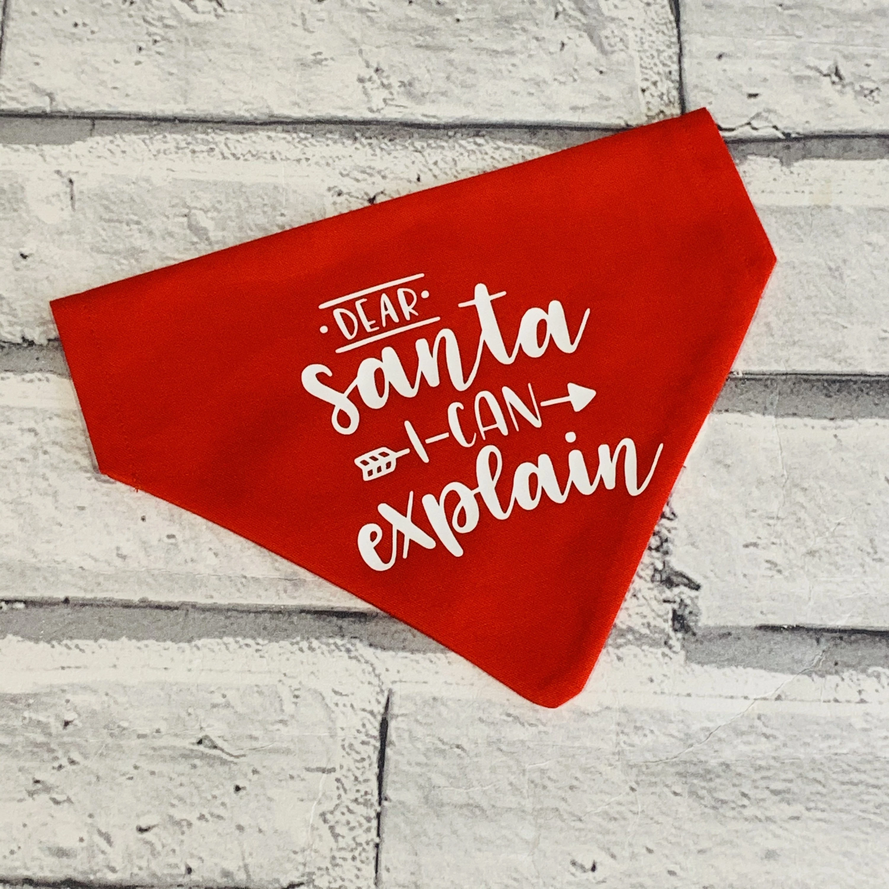 

Бандана-шейный платок для домашних животных с красным Санта-Клаусом