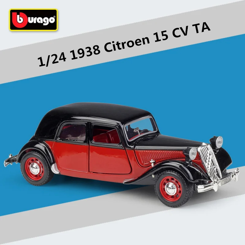 BBURAGO 1:24 1938シトロエン15 CV TA合金クラシックカーモデルダイ