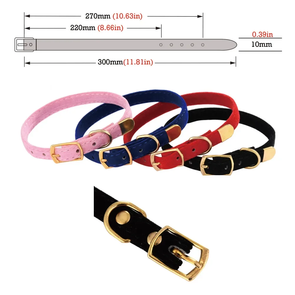Luxurious Flocking Collar for Small Pets – Premium Kitten & Puppy Accessory