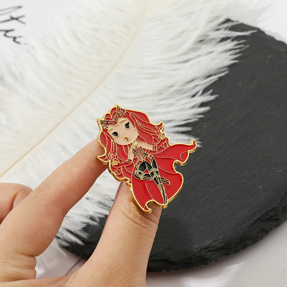 Scarlet Witch Wanda Tinplate Badge Maximoff Elizabeth Olsen Soft Button Pin  Creative Brooch Insignia for Clothes Gift 58mm - AliExpress