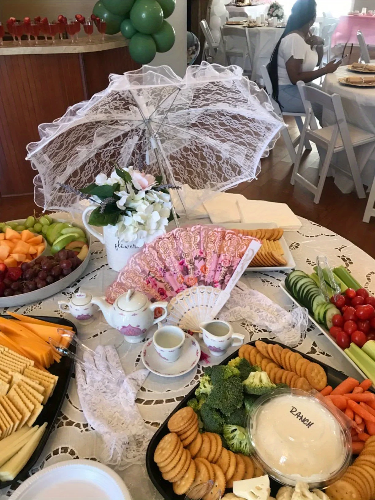 Lace sun umbrella tea party decoration birthday party supplies vintage wedding photography props clothing accessories