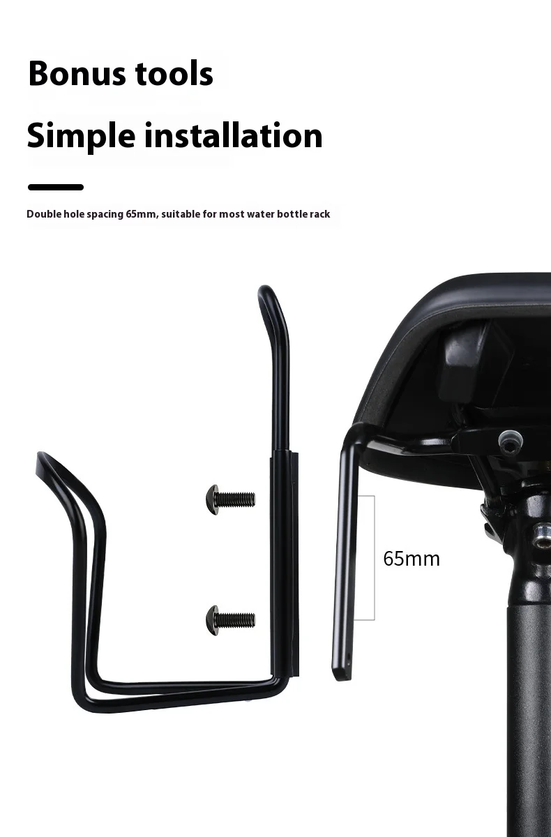 Fahrrad-Gepäckträgertasche mit stabiler Halterung, große Fahrradtasche mit doppelter Flaschenhalterung, Anti-Rüttel-Sitzkonvertierung – Detail 10