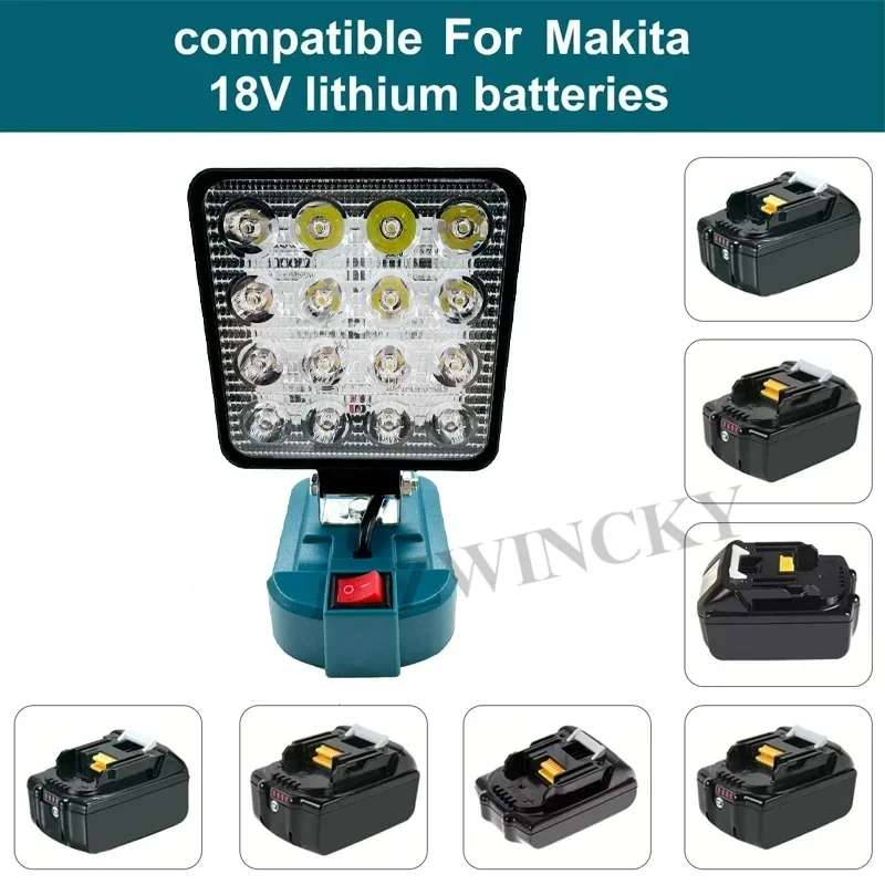 LED Work Light Makita Dewalt Milwaukee Battery Portable Spotlight Cordless Outdoor Fishing Handheld Emergency Lamp led flashlight led work light work light