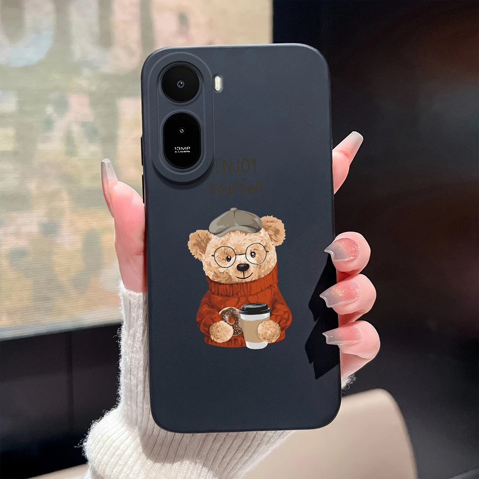 Cartoon Avocado Panda Antifouling Protective Phone Case Cover