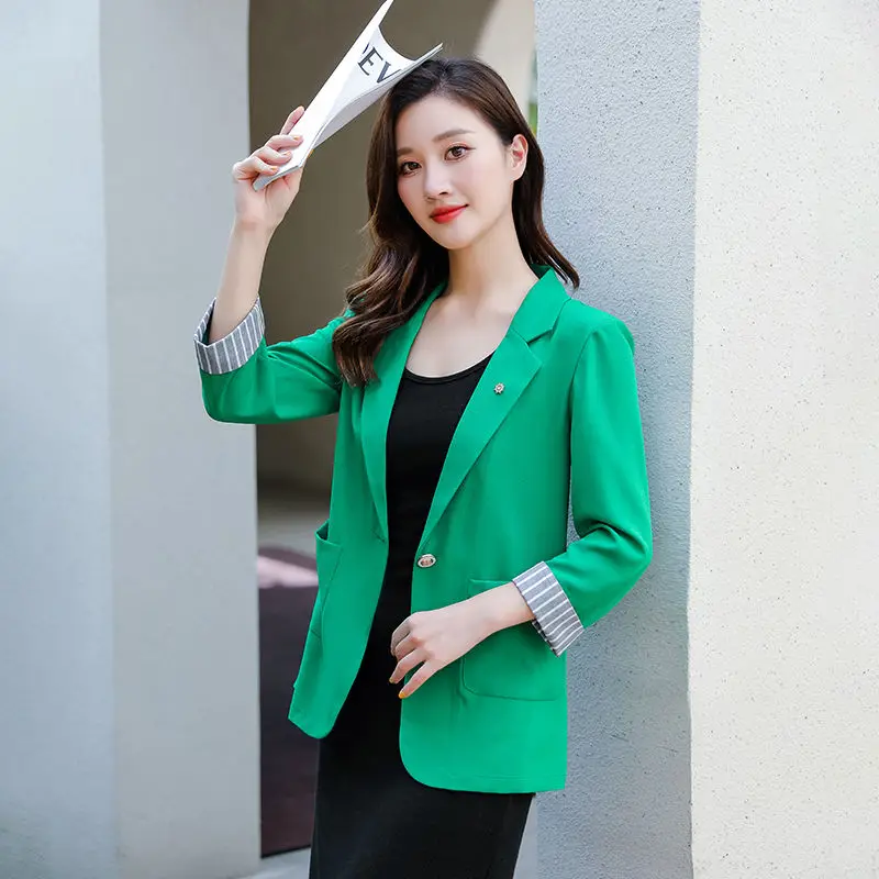 

Black and White Women's Blazer Jacket New Korean Fashion Loose Fitting Long Sleeved Blazer Office Women's Elegant Jacket Top