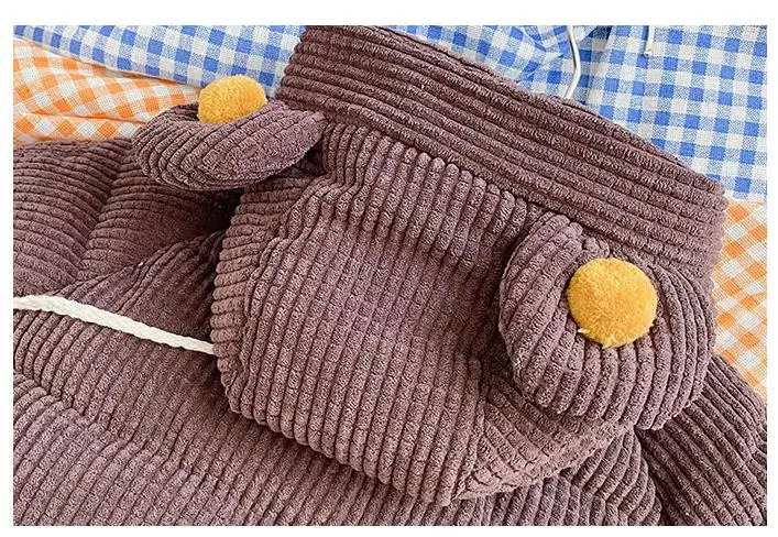 Baby girl's long warm solid-colored padded jacket children jackets girls coat
