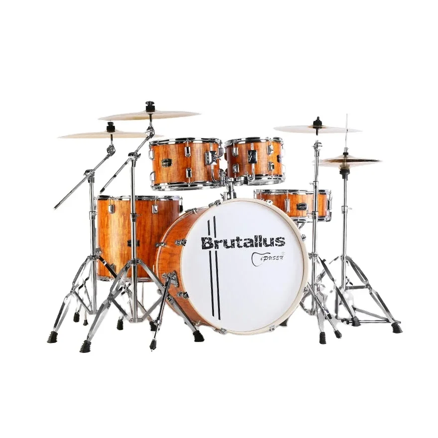 Donner Drum Set 5 Drums 4/3 Cymbals Jazz Drums 6-Ply Maple + 4-Ply Poplar Adult & Child Drum Kit Includes Cymbal Stands