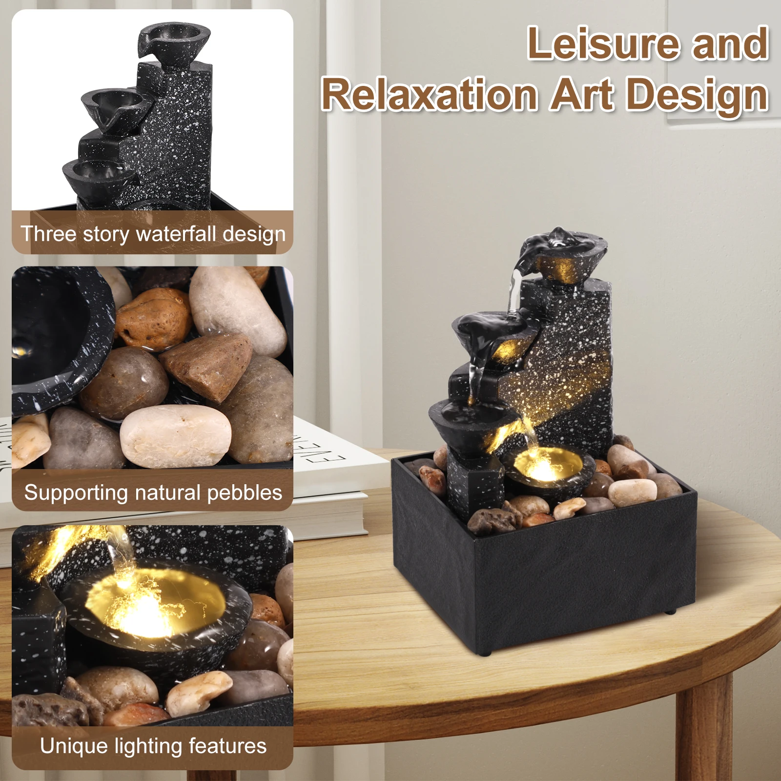 Desktop Flowing Water Fountain Decor 3