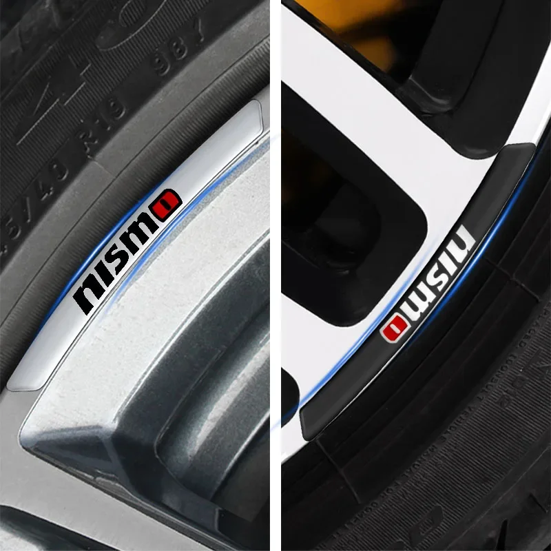 4pc 자동차 림 수정 스티커 휠 장식 데칼 액세서리 Nismo Nissan Almera Tiida Juke Teana Qashqai 350Z 370Z