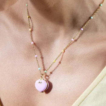 Pink Gold Opening Closing Phase Box Jewelry Pendant Necklace For Women’s Pentagram Heart Cute Interesting Design Gift Necklace 2 Pink Gold Opening Closing Phase Box Jewelry Pendant Necklace For Women's Pentagram Heart Cute Interesting Design Gift Necklace 2
