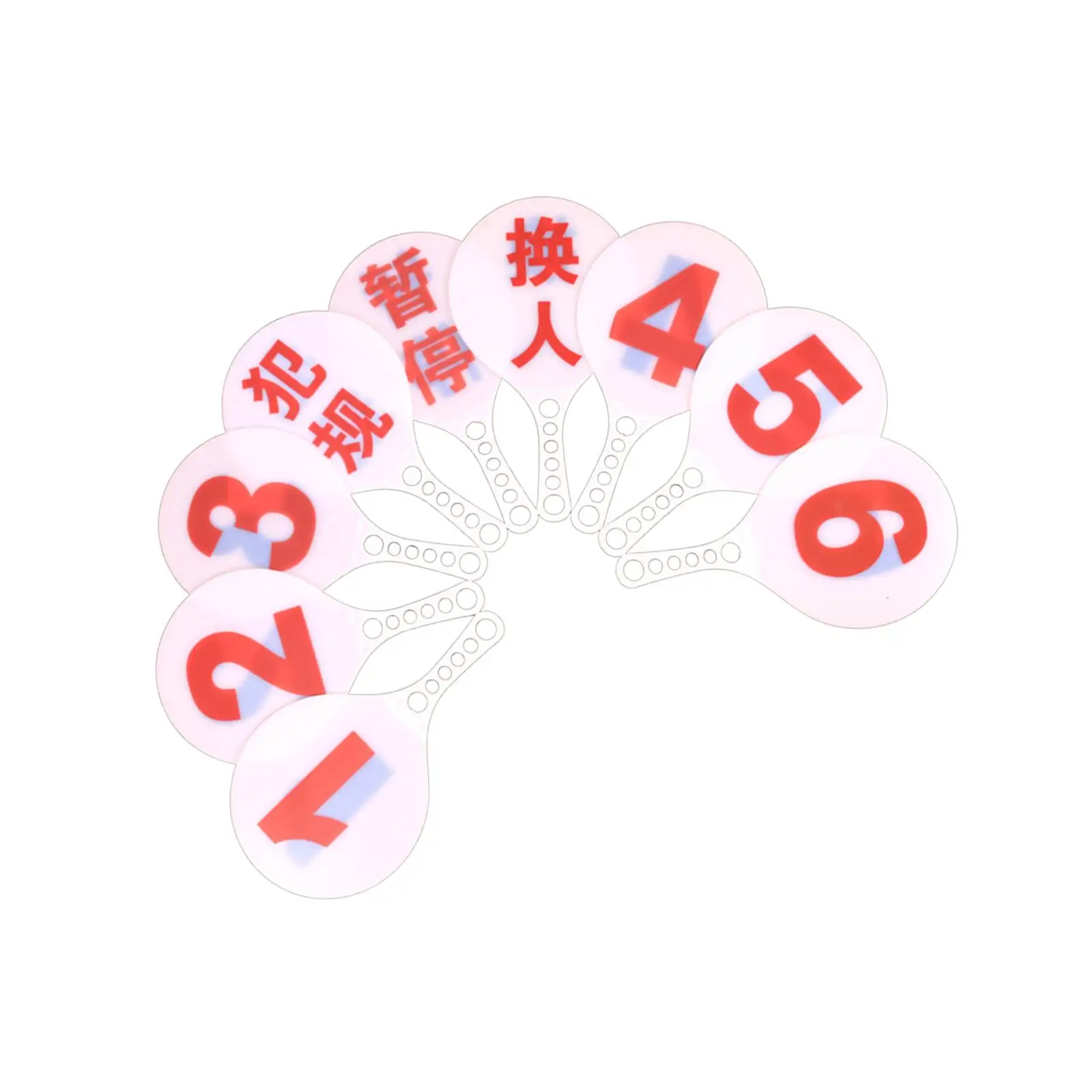 9Pcs Basketball Referee Match Boards Numbers 1-6 Suspend Judge Boards Score Paddles Match Accessories Sports Judge