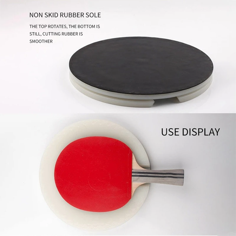 Table Tennis Racket Assembled Cutting Machine, Rotatable DIY Tool, Cutting Platform, Ping Pong Rubber Accessories