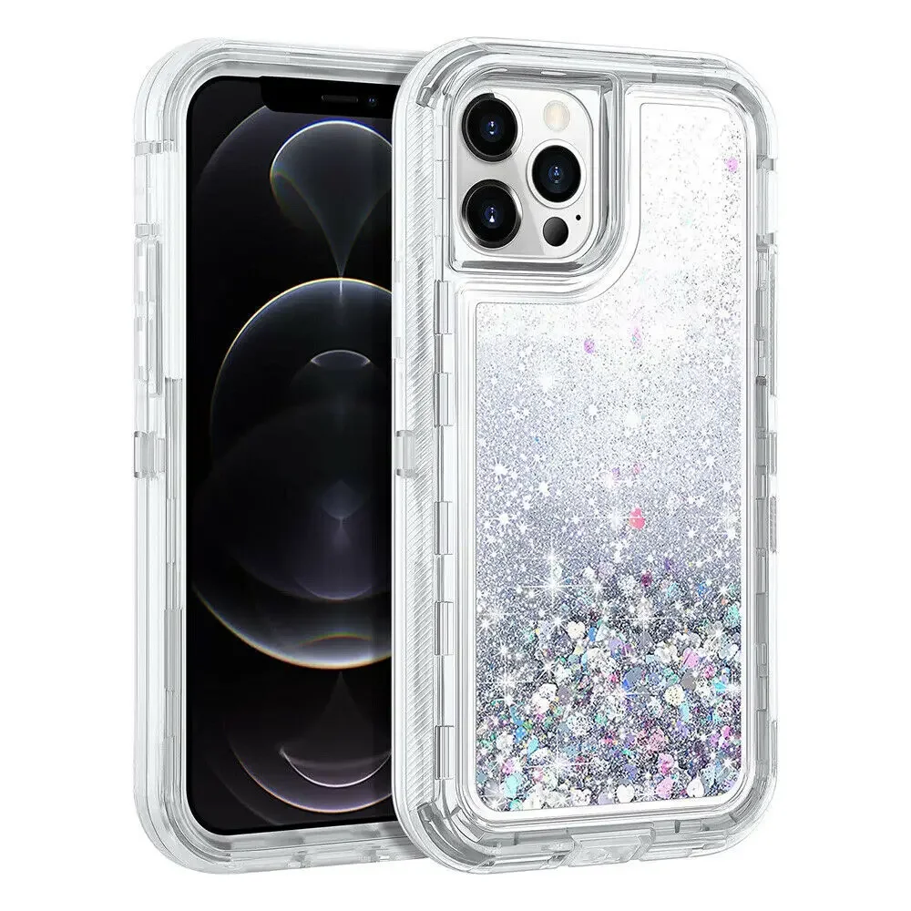 Liquid Glitter Shockproof Phone Case with 3D Sparkly Cover and Anti-Scratch Design