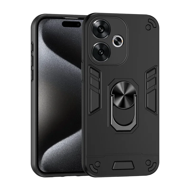 Magnetic Bracket Phone Holder Case with Bumper Back Cover
